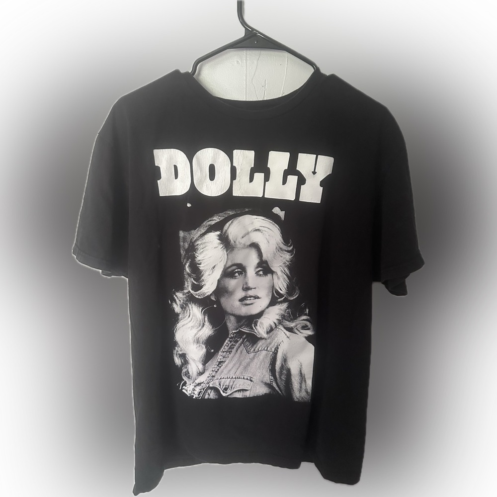 Dollcake Black Tee with White Script Logo